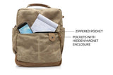 Secret zippered pocket for private documents